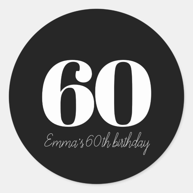 Adesivo Aniversário personalizado e sofisticado (Frente)