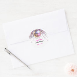 Adesivo Aniversário Pink Disco Tendência Na Minha Era De D