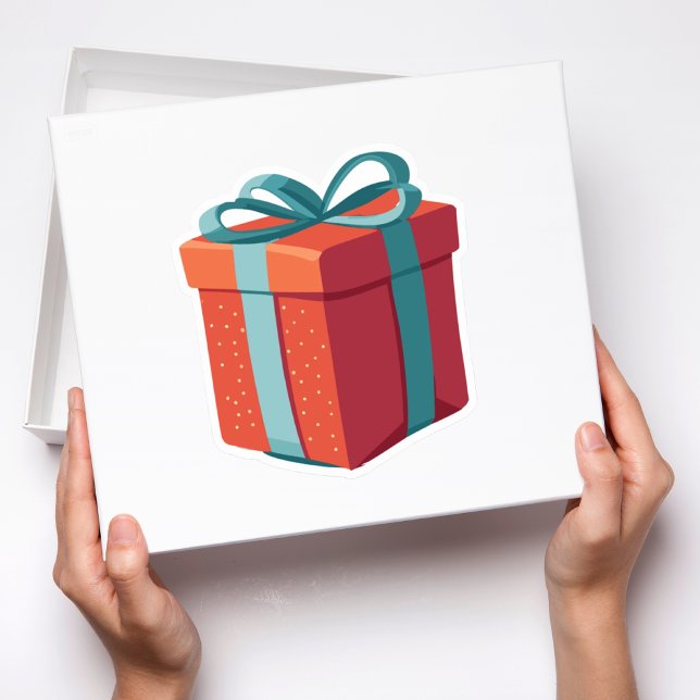 Adesivo Aniversário presente com Arco azul (Criador carregado)