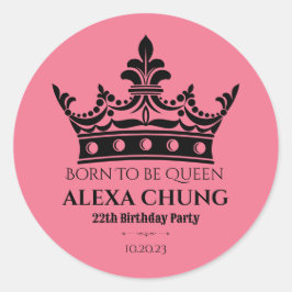 Adesivo Aniversário preto rosa