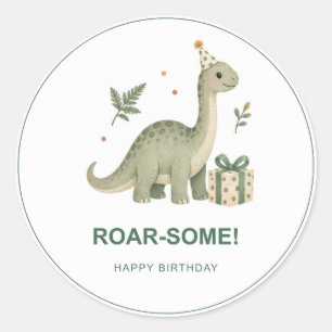 Adesivo Aniversário ROAR-som de Dinossauro