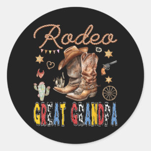 Adesivo Aniversário Rodeio Bisavô Cowboy Ocidental