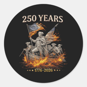 Adesivo Aniversário Vintage 250 Anos 1776-2026 250º Divert