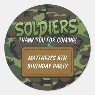 Adesivo Aniversários de criança de Tema Quadrinhos de Camo