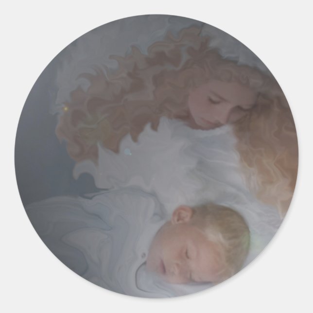Adesivo Anjo a olhar por cima de mim. (Frente)