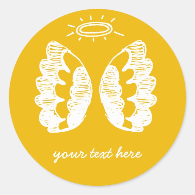 Adesivo Anjo amarelo (Frente)