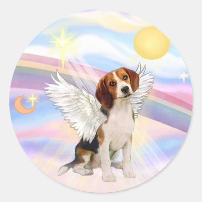 Adesivo Anjo Beagle (Frente)