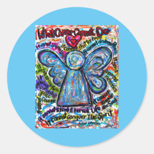 Adesivo Anjo Colorido Que Cancer Não Pode Fazer Poem Deca