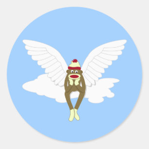Adesivo Anjo-da-guarda do macaco da peúga