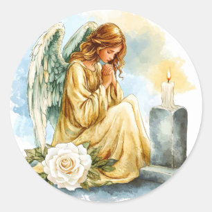 Adesivo Anjo da Morte Simpatia Aquarela Arte Angelical