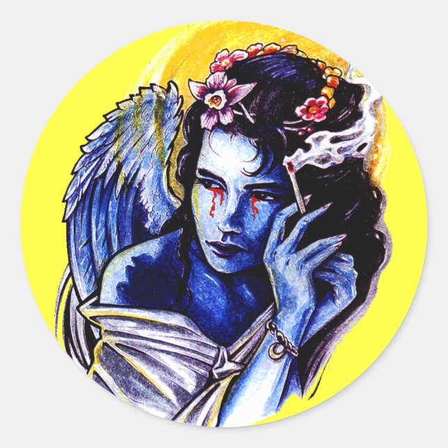 Adesivo Anjo de fumo (Frente)