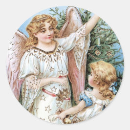 Adesivo Anjo de Natal com Criança
