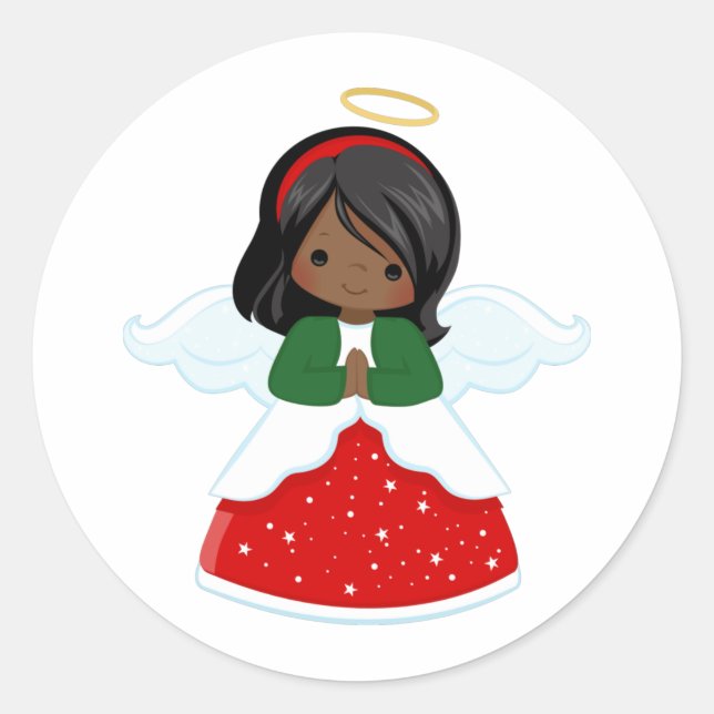 Adesivo Anjo de Natal Fofo (Frente)