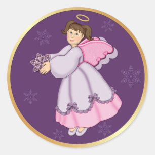 Adesivo Anjo do floco de neve