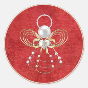 Adesivo Anjo do Natal da alegria - vermelho