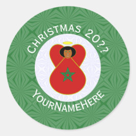 Adesivo Anjo do Natal marroquino Bandeira Personalizada 