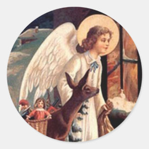 Adesivo Anjo do Natal que olha através de uma janela