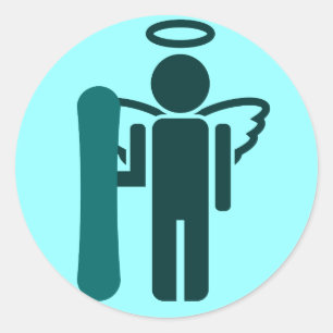 Adesivo anjo do snowboard