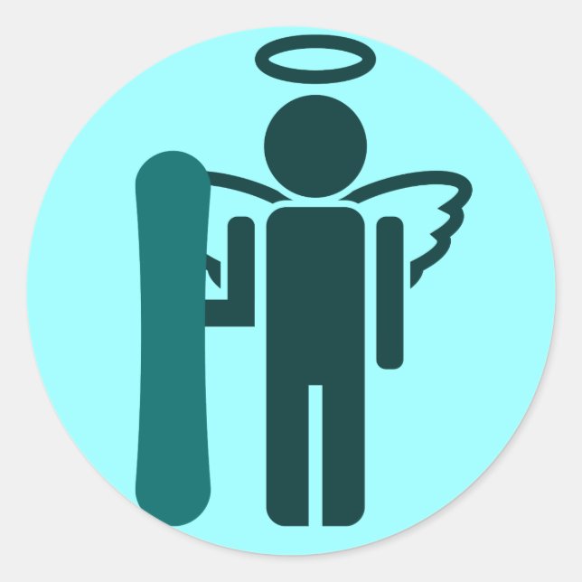 Adesivo anjo do snowboard (Frente)