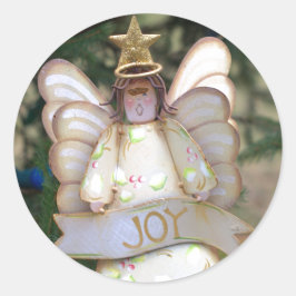 Adesivo Anjo Festivo Joy Estrela Dourada
