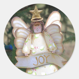 Adesivo Anjo Festivo Joy Estrela Dourada