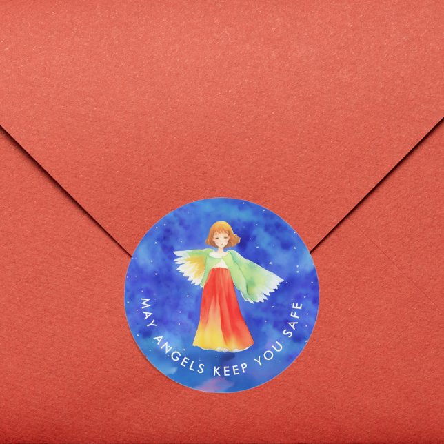 Adesivo Anjo Guardião de Cor do Deus abençoe Religioso (Criador carregado)