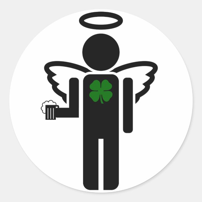 Adesivo anjo irlandês. (Frente)