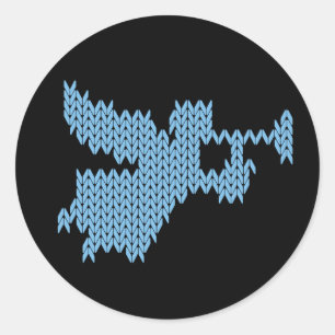 Adesivo Anjo Knit com trompete religioso cristão UCS