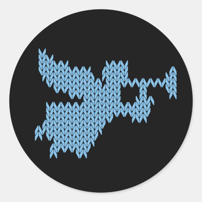 Adesivo Anjo Knit com trompete religioso cristão UCS (Frente)