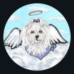 Adesivo Anjo Maltês<br><div class="desc">Lindos produtos de cachorro malteses</div>