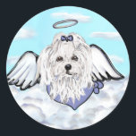 Adesivo Anjo Maltês<br><div class="desc">Lindos produtos de cachorro malteses</div>