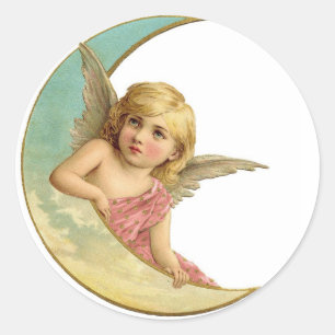 Adesivo Anjo na Lua Stickers