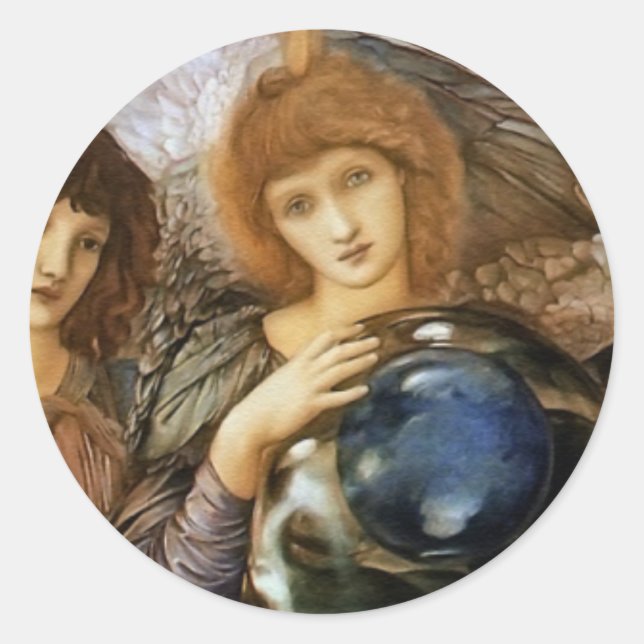 Adesivo Anjo Natal - "Dias de Criação" Arte Vintage (Frente)