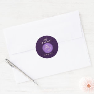 Adesivo Anjo Radiante Lavanda de Alegria Bênção do Primeir