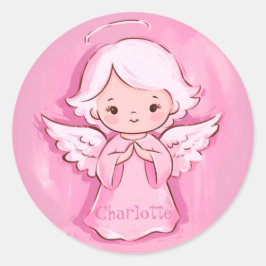 Adesivo Anjo Rosa Adorável Para Filha