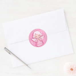 Adesivo Anjo Rosa Adorável Para Filha