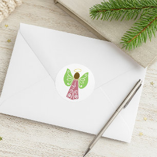 Adesivo Anjo Verde Rosa Asas Espirituosas Espirituosas Esp