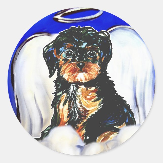 Adesivo Anjo Yorkie Poo (Frente)