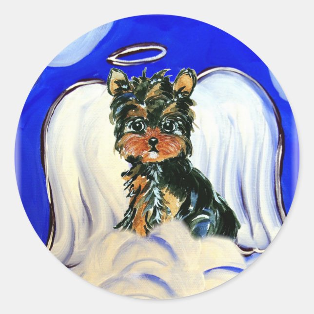 Adesivo Anjo Yorkie Poo (Frente)