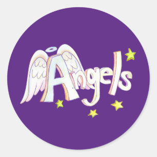 Adesivo Anjos Decretos do Word Art Sticker Inspiracional