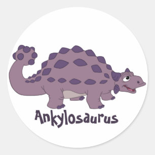 Adesivo Ankylosaurus dos desenhos animados