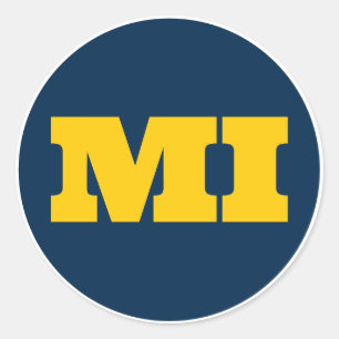 Adesivo Ann Arbor (MI) - Blue x Maize x White