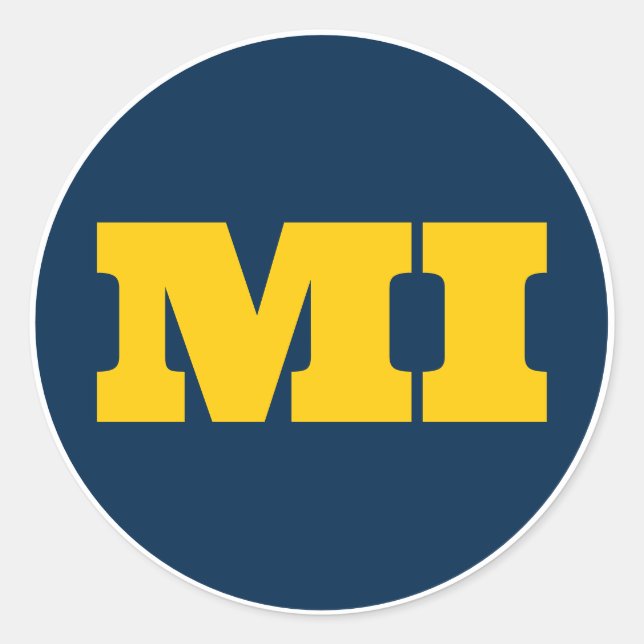Adesivo Ann Arbor (MI) - Blue x Maize x White (Frente)