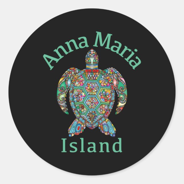 Adesivo Anna Maria Island Tribal Turtle (Frente)