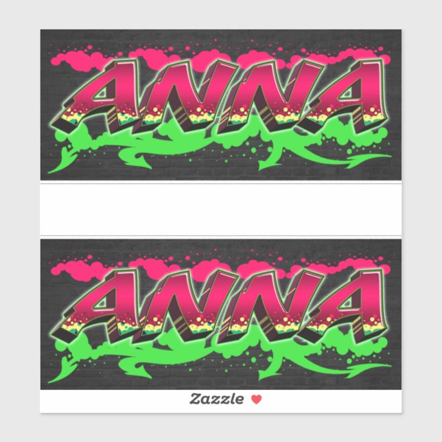 Adesivo Anna Vorname Name Graffiti Aufkleber Sticker (Folha)