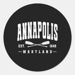 Adesivo Annapolis Maryland Est. 1649 Remos Cruzados Vela