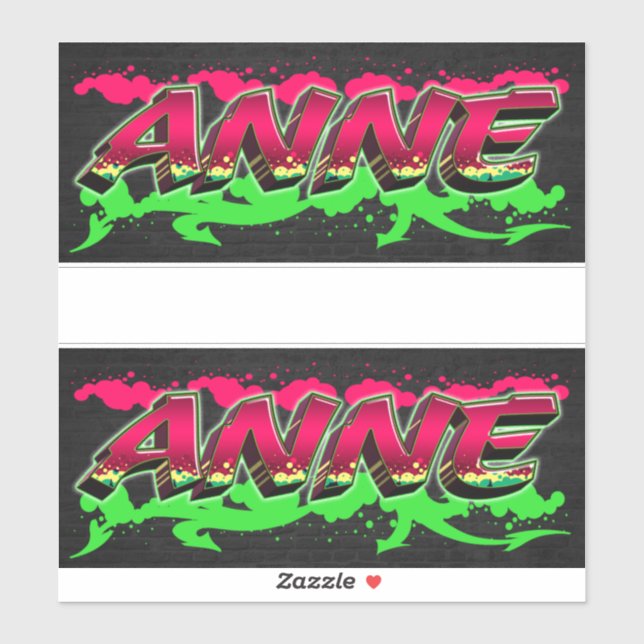 Adesivo Anne Vorname Name Graffiti Aufkleber Sticker (Folha)