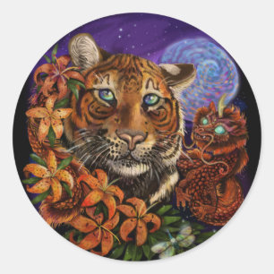 Adesivo Ano Chinês da Nova Arte do Tigre 2022