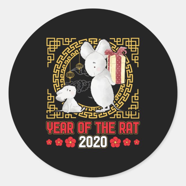 Adesivo Ano Chinês do Rato 2020 (Frente)