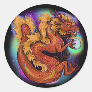 Adesivo Ano chinês do zodíaco do dragão